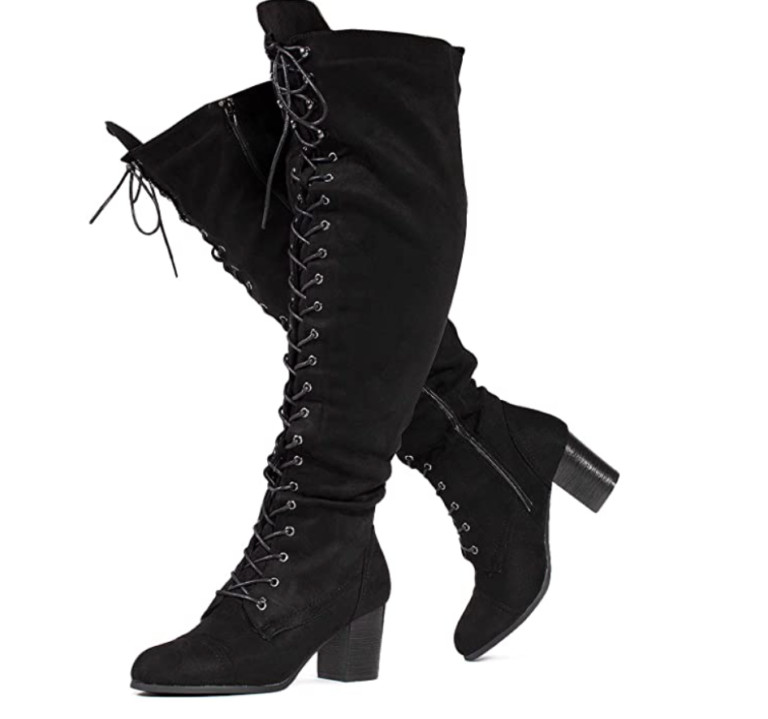 Plus Size Thigh High Wide Calf Boots Ready To Stare 1596