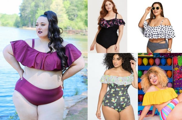 Swimsuits For All Women's Plus Size Off-The-Shoulder Cover Up