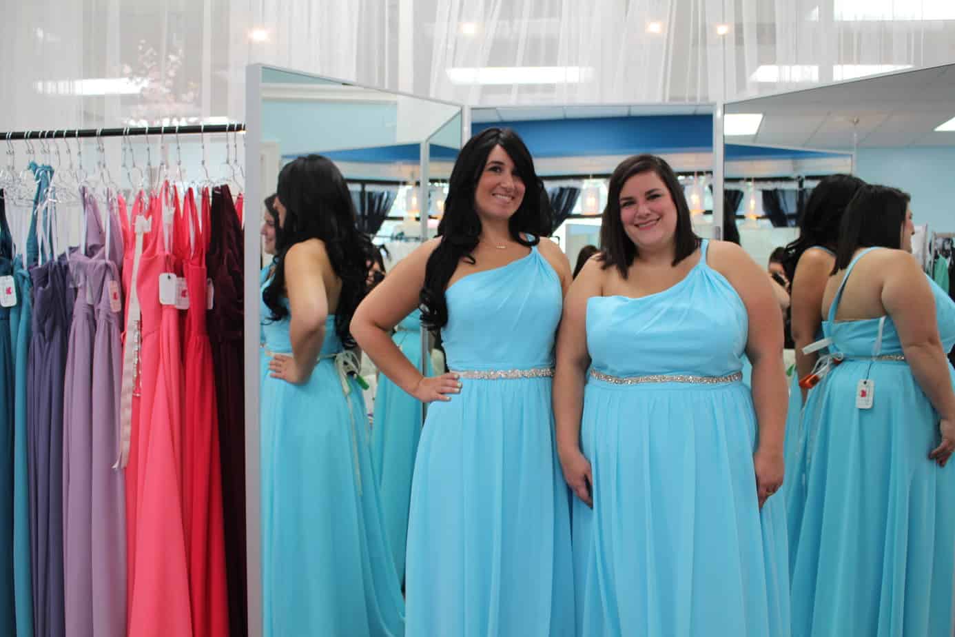 Light Blue One Shoulder Bridesmaid Dress