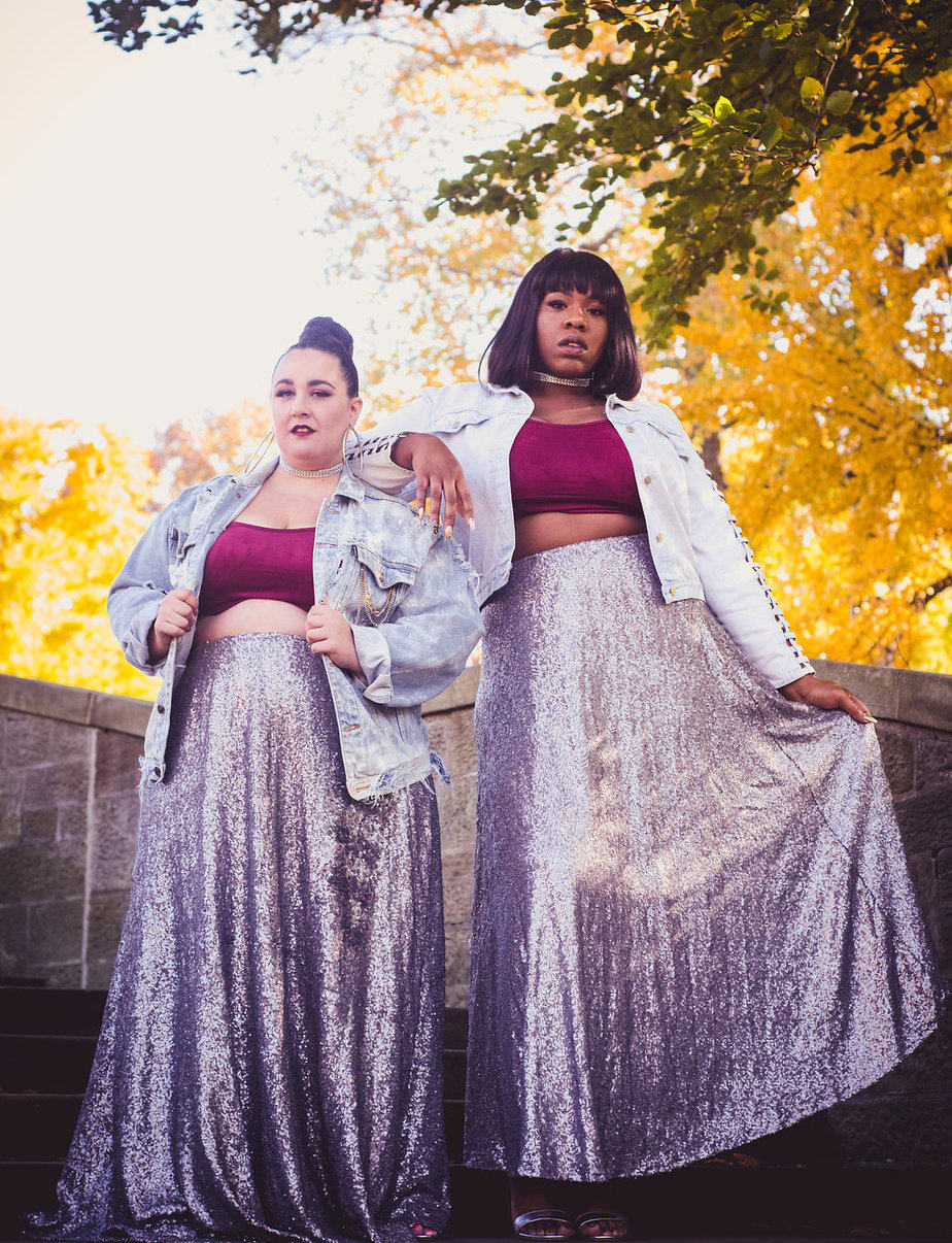 Plus Size Sequin Maxi
