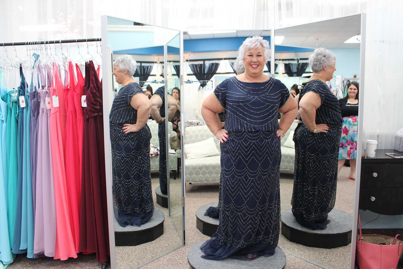 Navy Mother of The Bride Plus Size Dress
