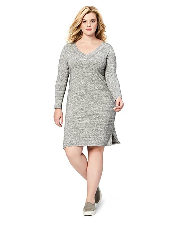 NEW Extended Size Budget-Friendly Plus Size Clothing Basics - V-Neck Dress