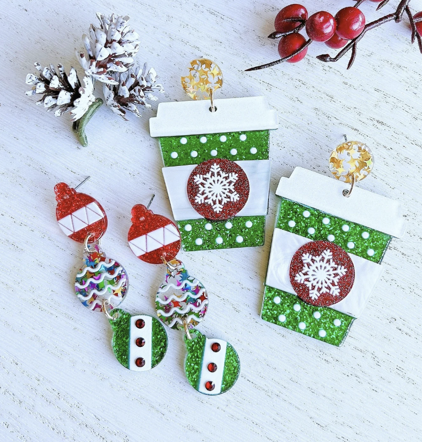 christmas earrings