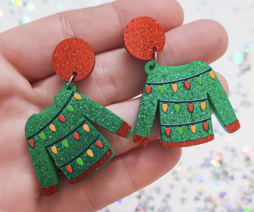 christmas earrings